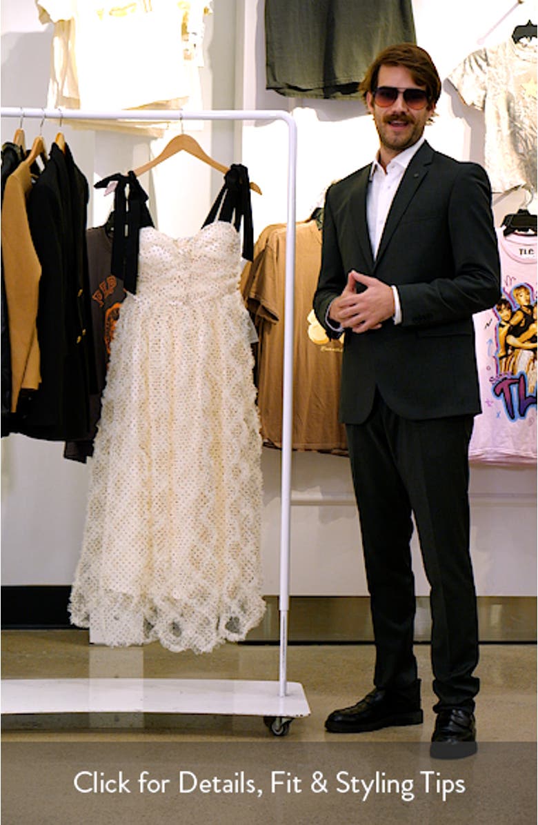 Tulle Corset Bodice Midi Dress, sales video thumbnail