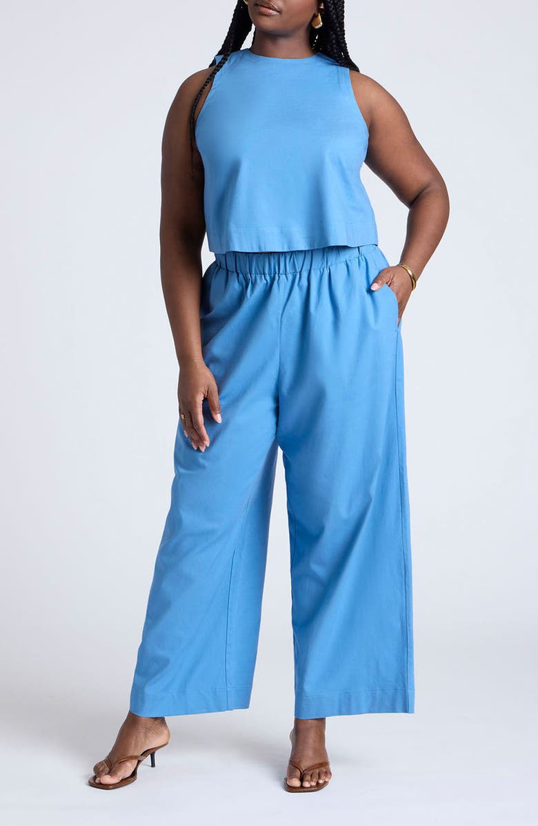 ELOQUII Boxy Sleeveless Crop Top, Alternate, color,