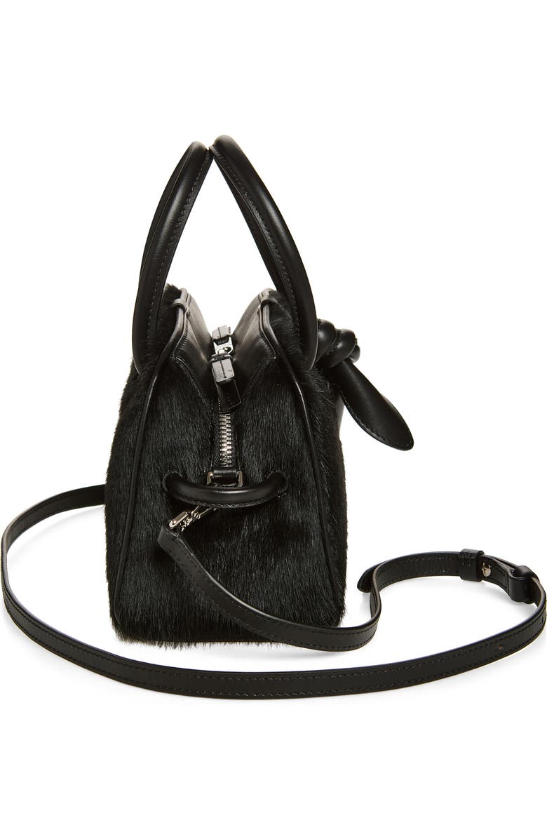 Jacquemus Le Petit Turismo Genuine Calf Hair Crossbody Bag, Alternate, color, Black 990