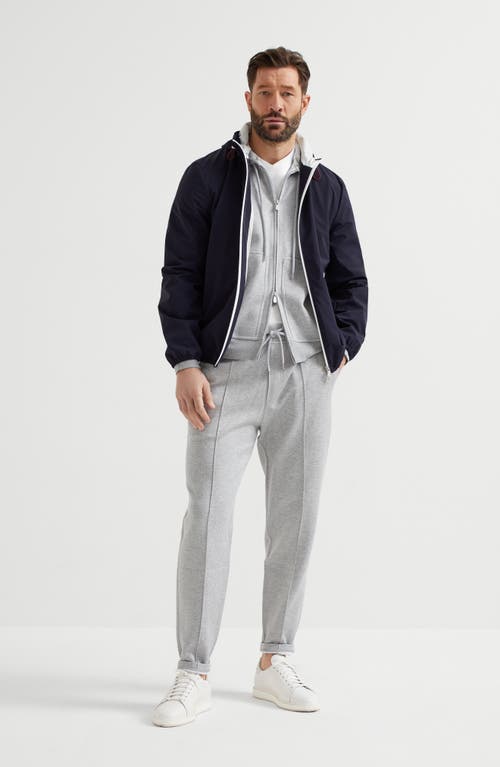 Brunello Cucinelli Trousers With Crête In Medium Grey
