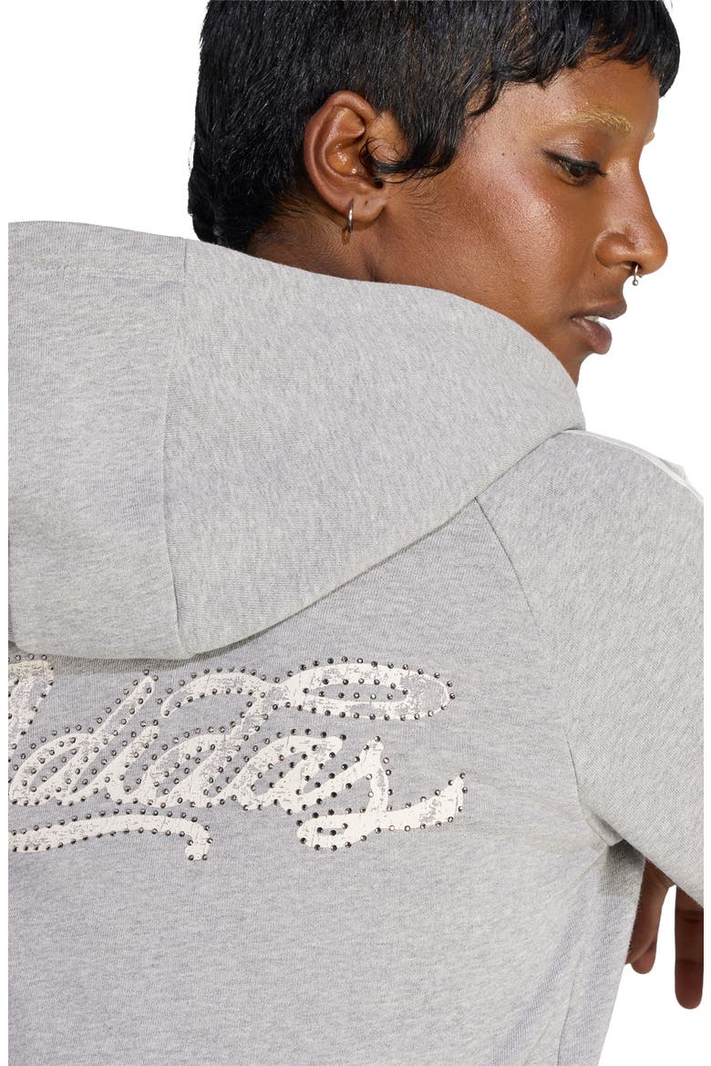 GFX Zip Crop Track Jacket, Alternate, color, GREYHEATHER