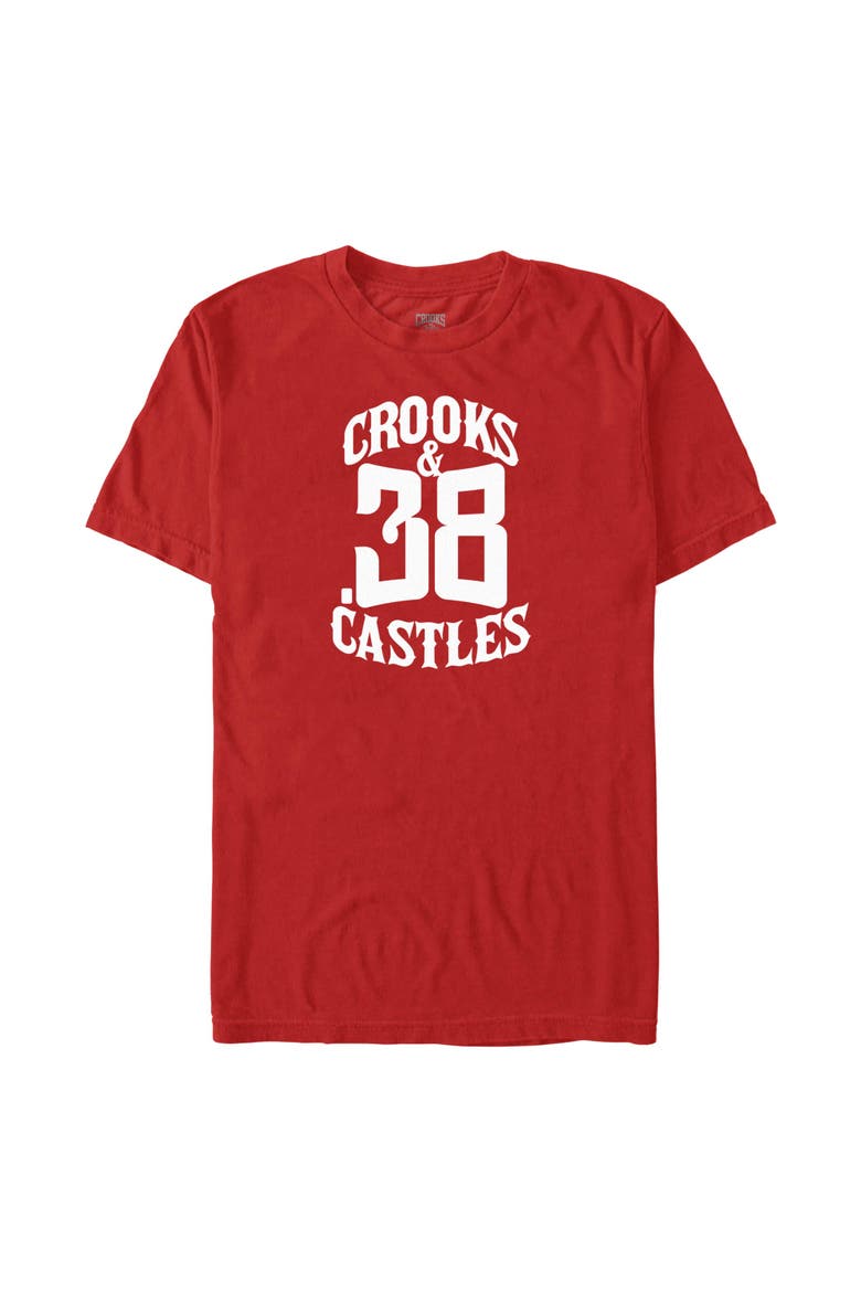 Men's Crooks & Castles Number White Logo  Graphic T-Shirt, Main, color, Red