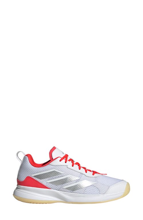 Adidas Originals Adidas Avaflash Low Tennis Shoe In White/silver Metallic/red