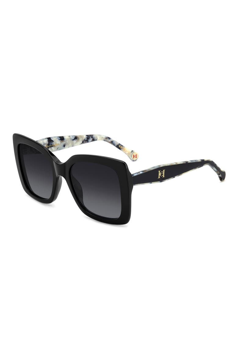 54mm Gradient Square Sunglasses, Alternate, color, BLACK/ DARK GREY SF