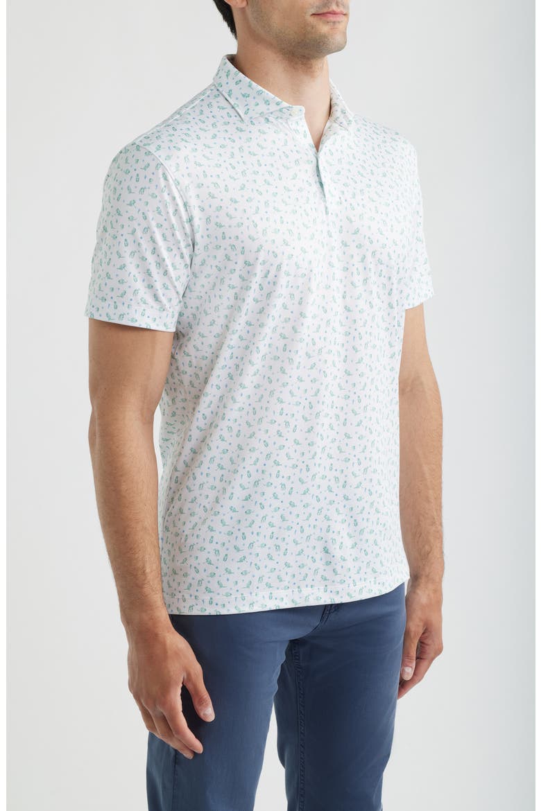 Armadillo Print Performance Jersey Polo, Alternate, color, SUBLIME