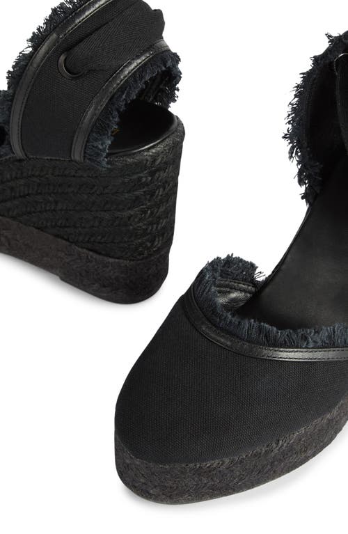 Lk Bennett Sofia Espadrille Wedge Sandal In Black