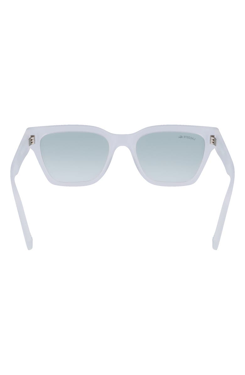 Lacoste 53mm Rectangular Sunglasses, Alternate, color, Matte Crystal
