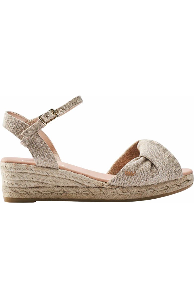 VISCATA Farella Canvas Espadrille Sandal Wedges, Main, color, Gold