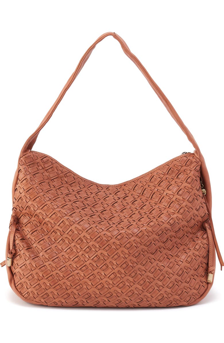 HOBO Kori Woven Leather Hobo, Alternate, color, Harvest Wheat