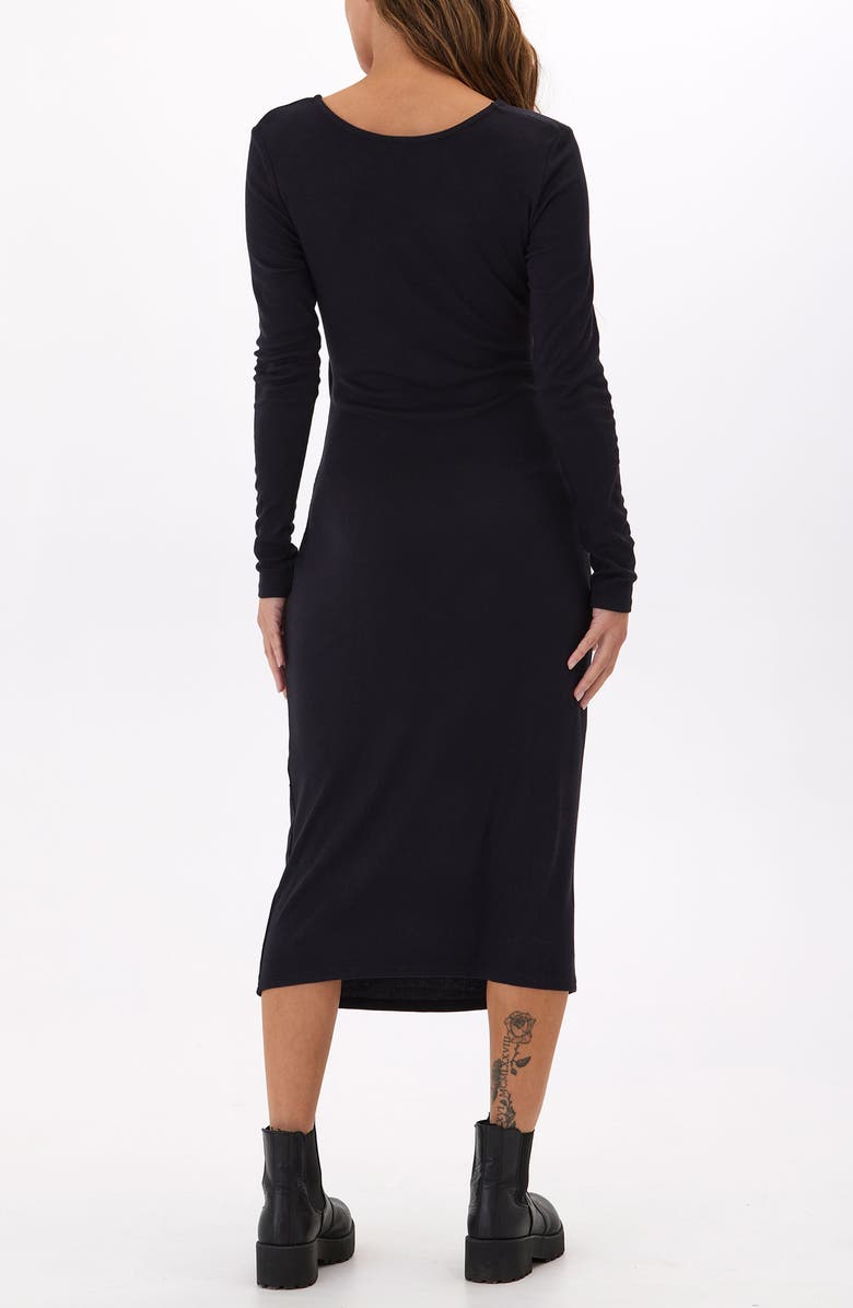 Threads 4 Thought Mira Feather Two-Way Twist Rib Midi Dress, Alternate, color,