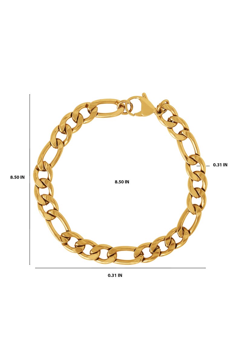 Lucky Brand Figaro Chain Bracelet, 8.5'' Chain, Alternate, color, Gold