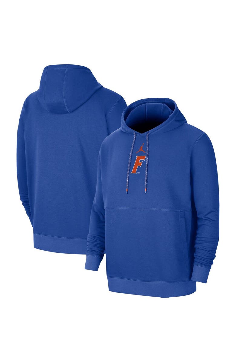 Jordan Brand Men's Jordan Brand Royal Florida Gators Practice Performace Pullover Hoodie, Main, color, 