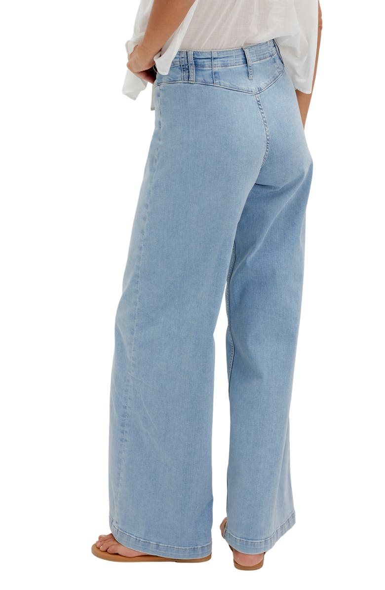 Free People Libre Front Yoke Wide Leg Jeans, Alternate, color, Palermo