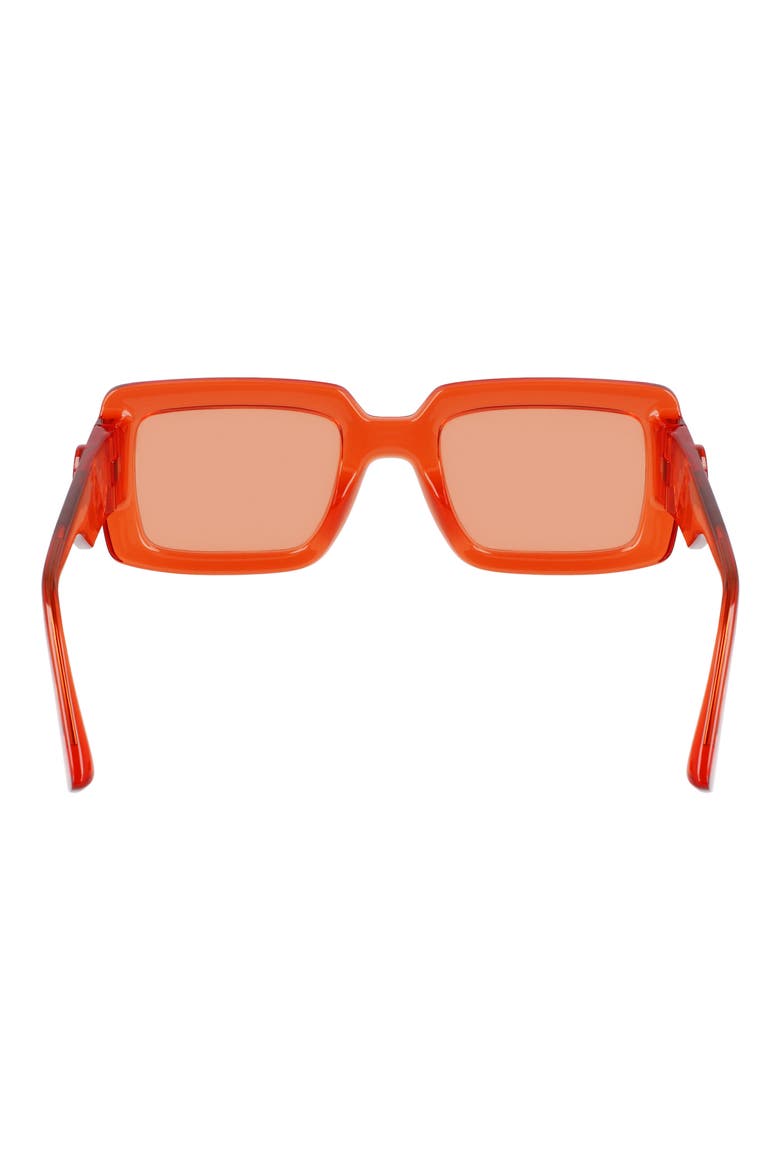 53mm Rectangular Sunglasses, Alternate, color, ORANGE