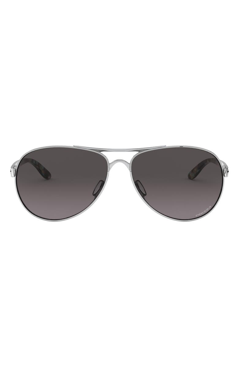 Oakley Feedback 59mm Prizm<sup>™</sup> Aviator Sunglasses, Main, color, 