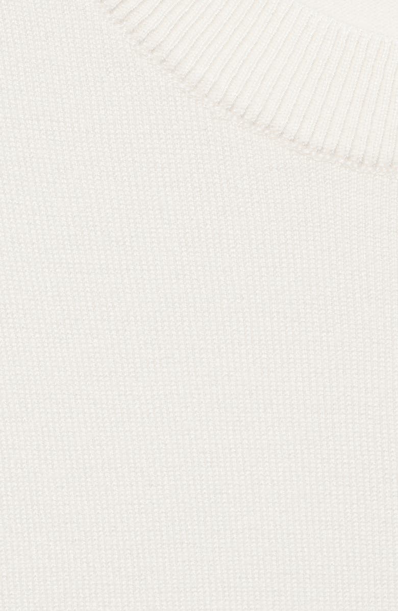 MANGO Short Sleeve Sweater, Alternate, color, Light Beige