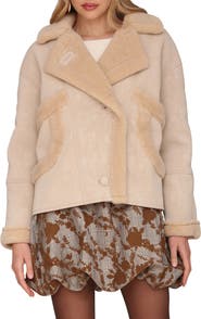 Avec Les Filles Oversize Faux Shearling Coat