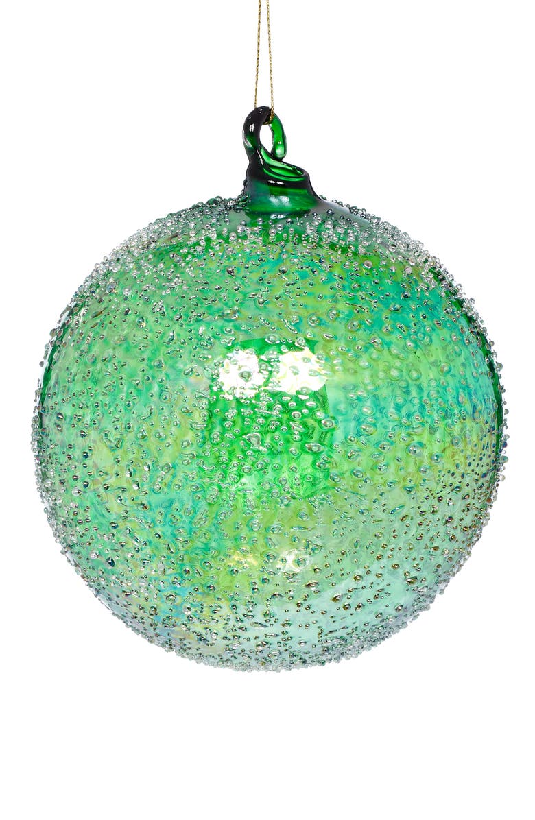 Mark Roberts Sparkling Ombre Ornament, Small, Set of 6, Main, color, Green