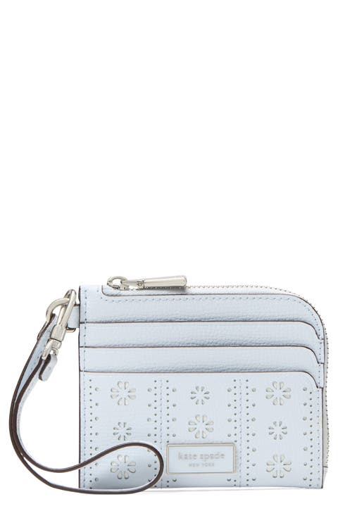 devin pointelle crossgrain leather card case