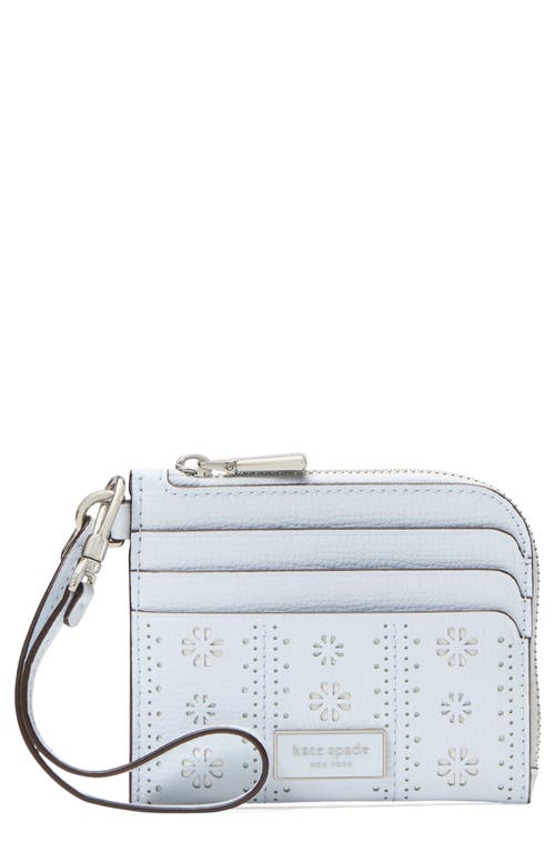 Shop Kate Spade New York Devin Pointelle Crossgrain Leather Card Case