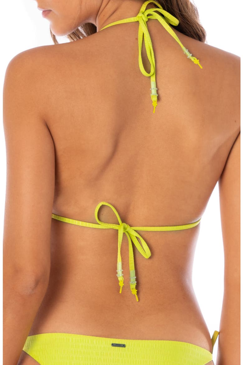 Balmy Reversible Triangle Bikini Top, Alternate, color, GREEN