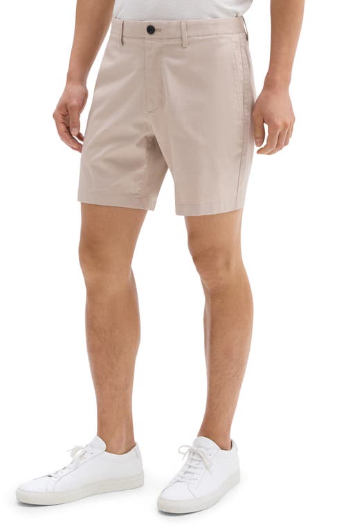 Theory Zaine Cotton Blend Shorts In Earl Grey