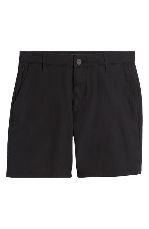 Mavi Jeans Noah Stretch Twill Flat Front Shorts In Black Active