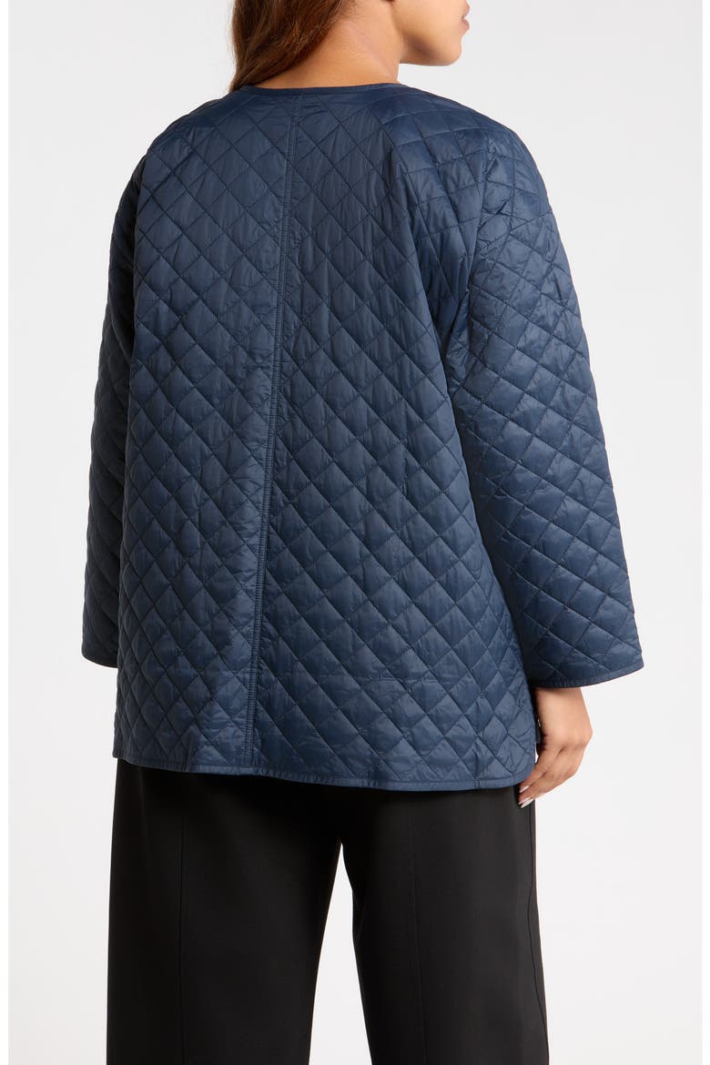Round Neck Quilted Short Coat, Alternate, color, MARITIME