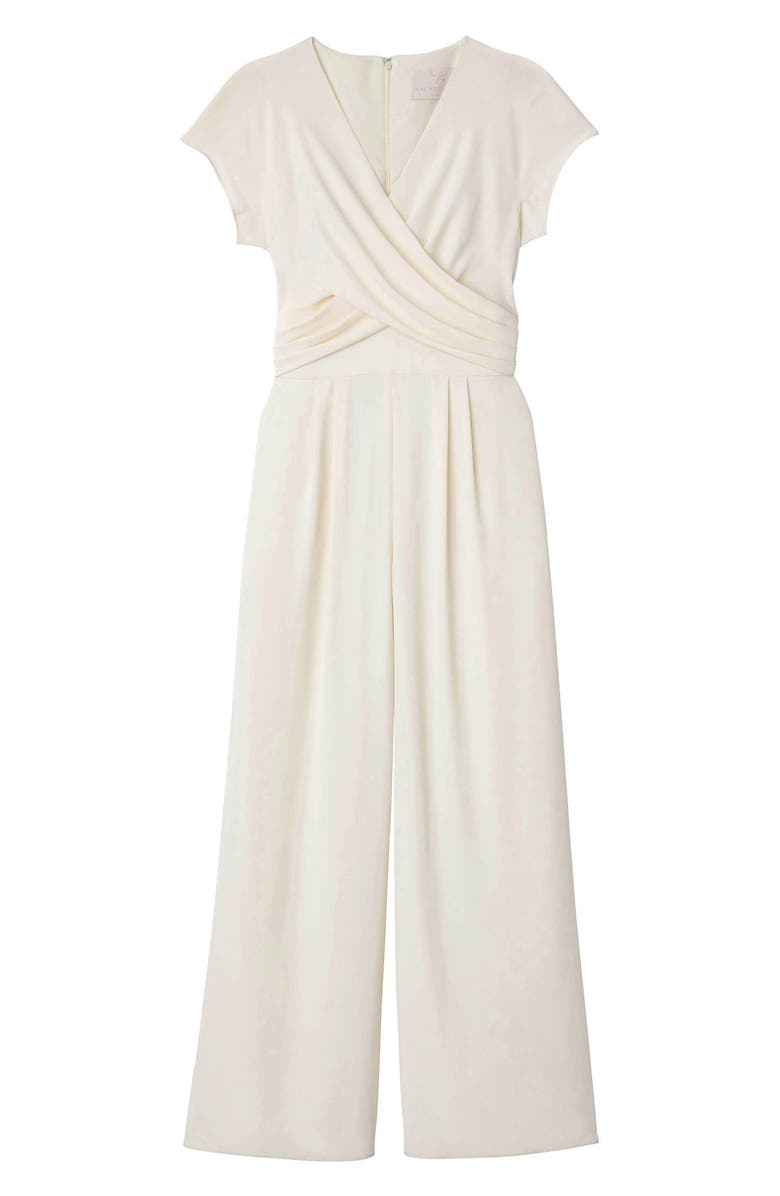 Gal Meets Glam Collection Delaney Crossover Wrap Bodice Jumpsuit, Alternate, color, 