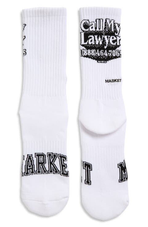 Phone Cotton Blend Crew Socks