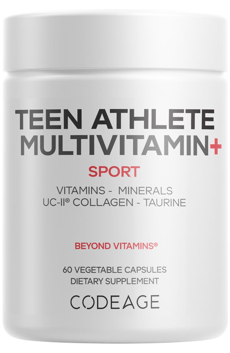 Codeage Teen Athlete Multivitamin+, Creatine, UC-II Collagen, Iron Supplement, Main, color,