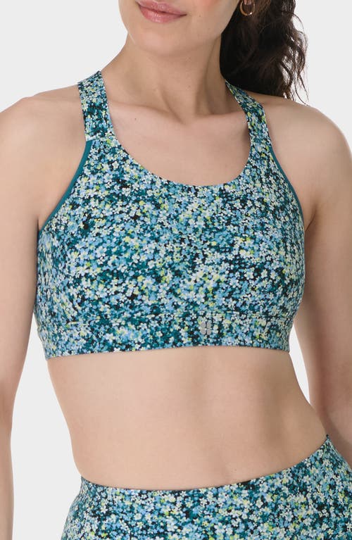 Sweaty Betty Power Sports Bra in Blue Meadow Print at Nordstrom, Size Small