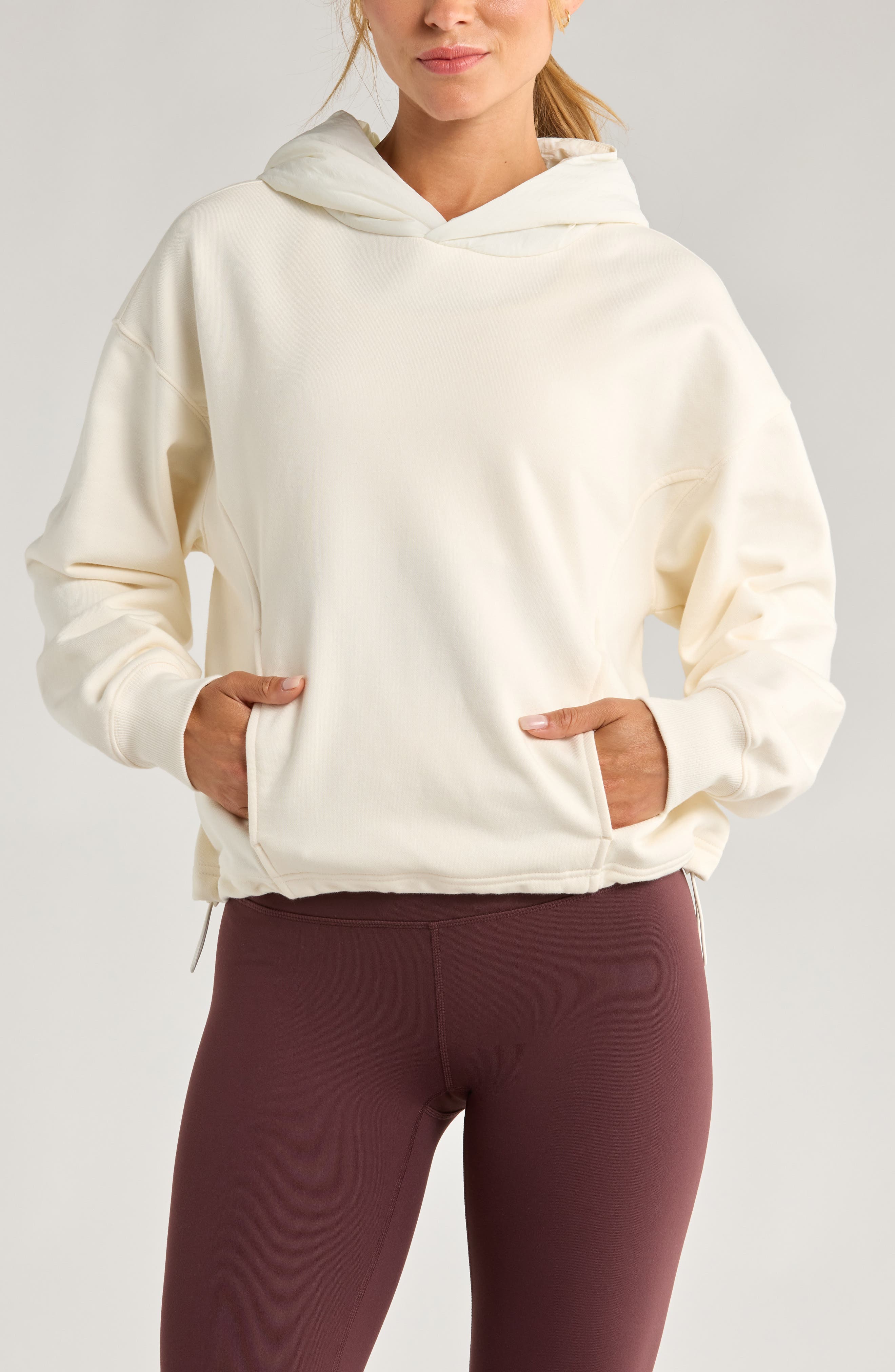 Zella Hybrid Mixed Media Hoodie