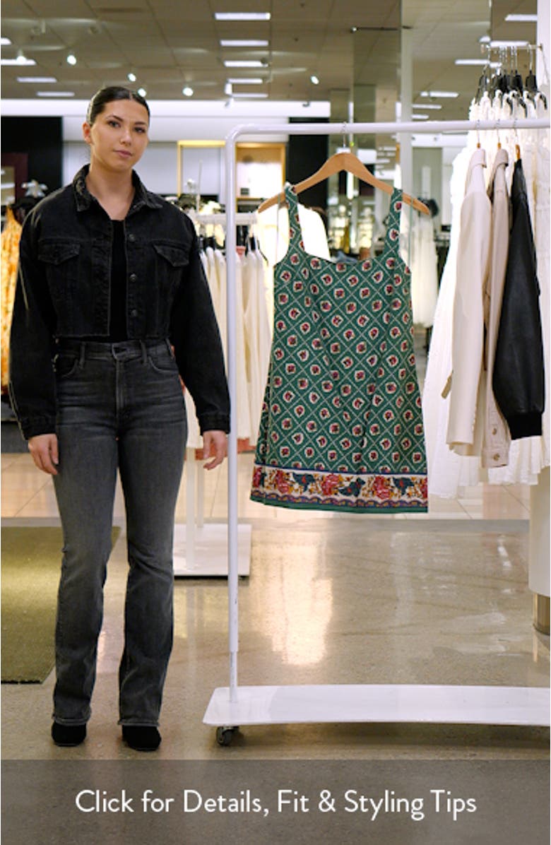 Eden Print Sleeveless Linen Blend Minidress, sales video thumbnail