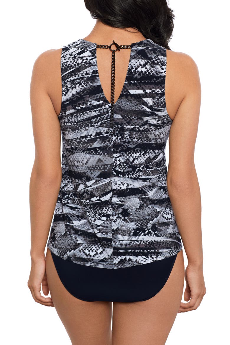 Zaatar Chanae Tankini Top, Alternate, color, BLACK/ GRAY