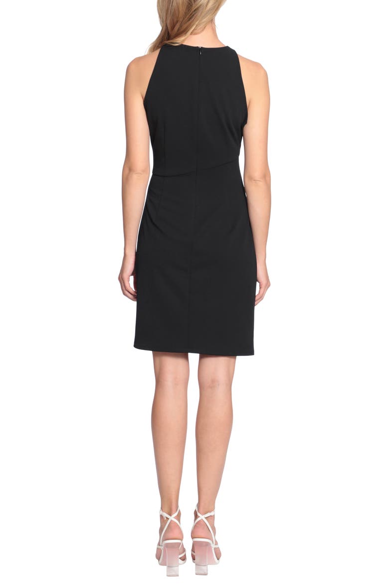 Ruched Tulip Hem Dress, Alternate, color, BLACK