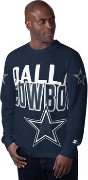 STARTER Men's Starter Navy Dallas Cowboys Clutch Hit Long Sleeve T-Shirt