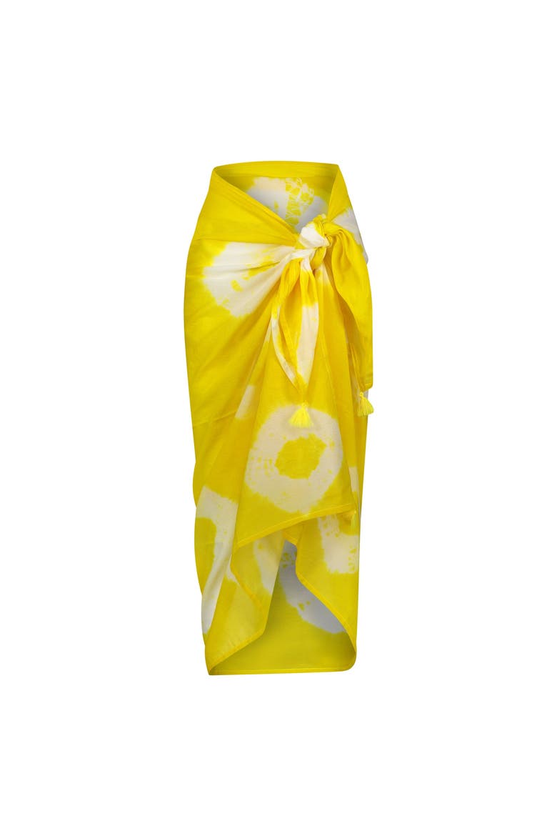Cotton Saline Pareo Soleil Tie-Dye, Main, color, Soleil
