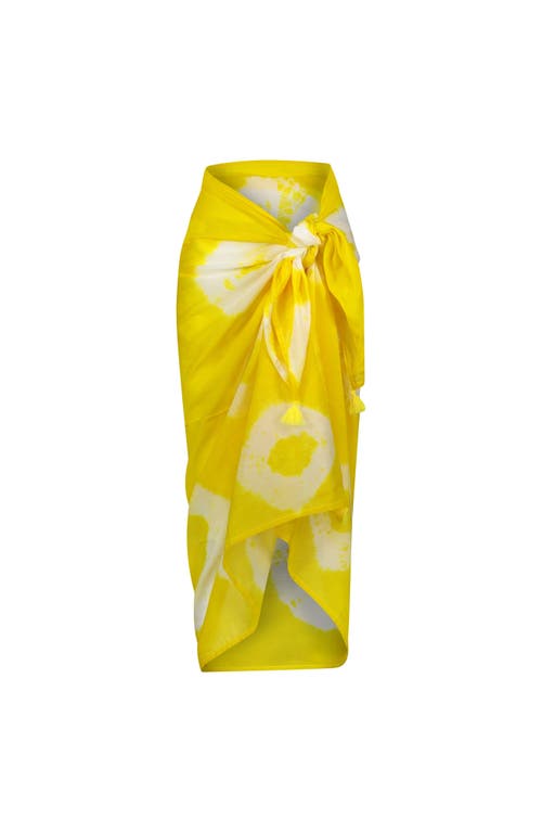 Mer St Barths Cotton Saline Pareo Soleil Tie-dye In Soleil