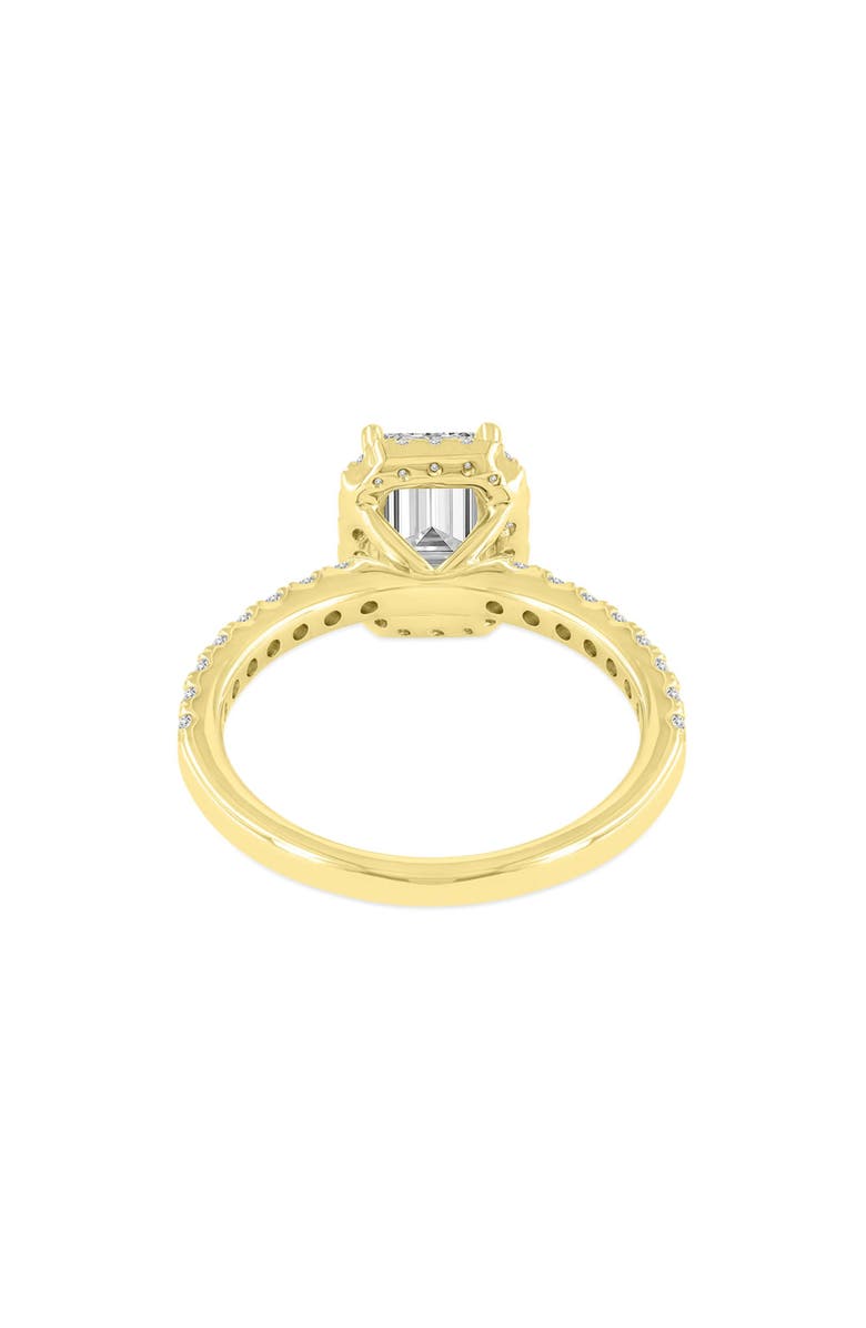 LuvMyJewelry Arpine 14K Yellow Gold Emerald Cut Lab Grown Diamond Halo Engagement Ring - 2 Ct, Alternate, color, 14K Yellow Gold