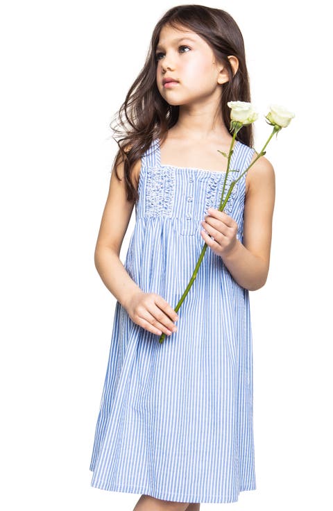 Kid's Stripe Seersucker Nightgown (Toddler, Little Girl & Big Girl)