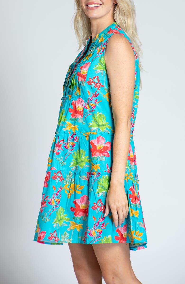 APNY Print Pintuck Sleeveless Babydoll Dress, Alternate, color,