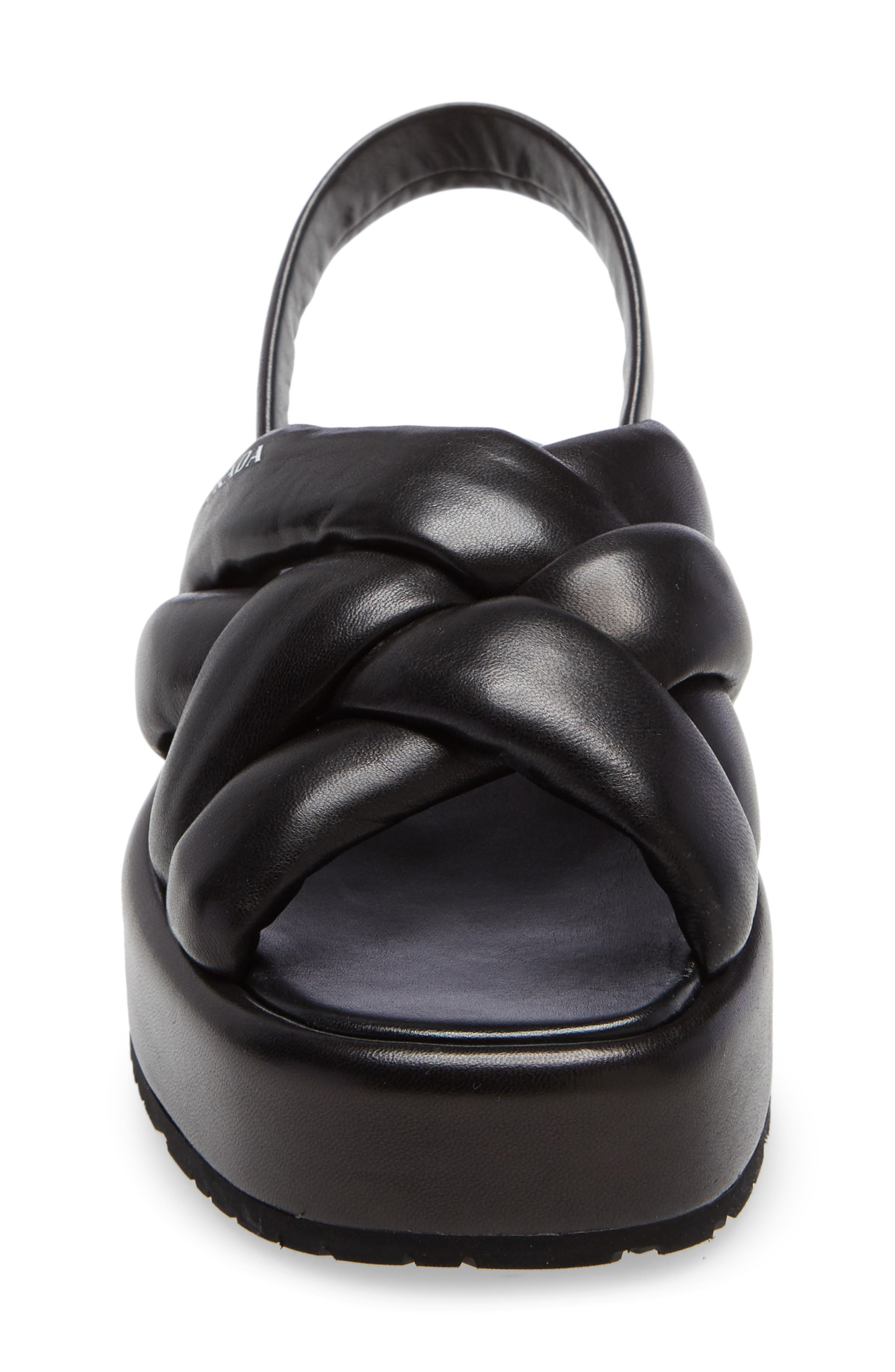 Prada Woven Slingback Platform Sandal, Alternate, color, 