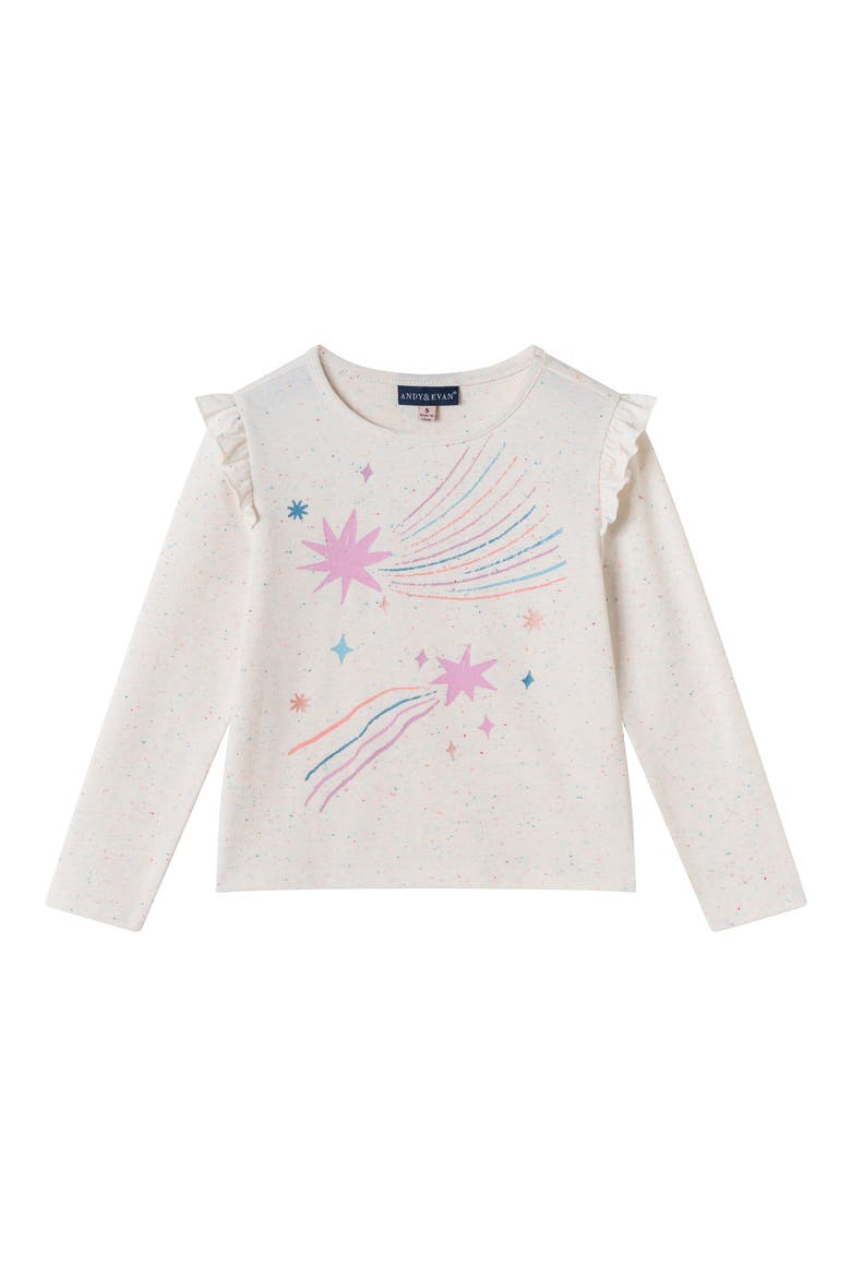 Kids' Graphic Print Long Sleeve Top, Main, color, BEIGE