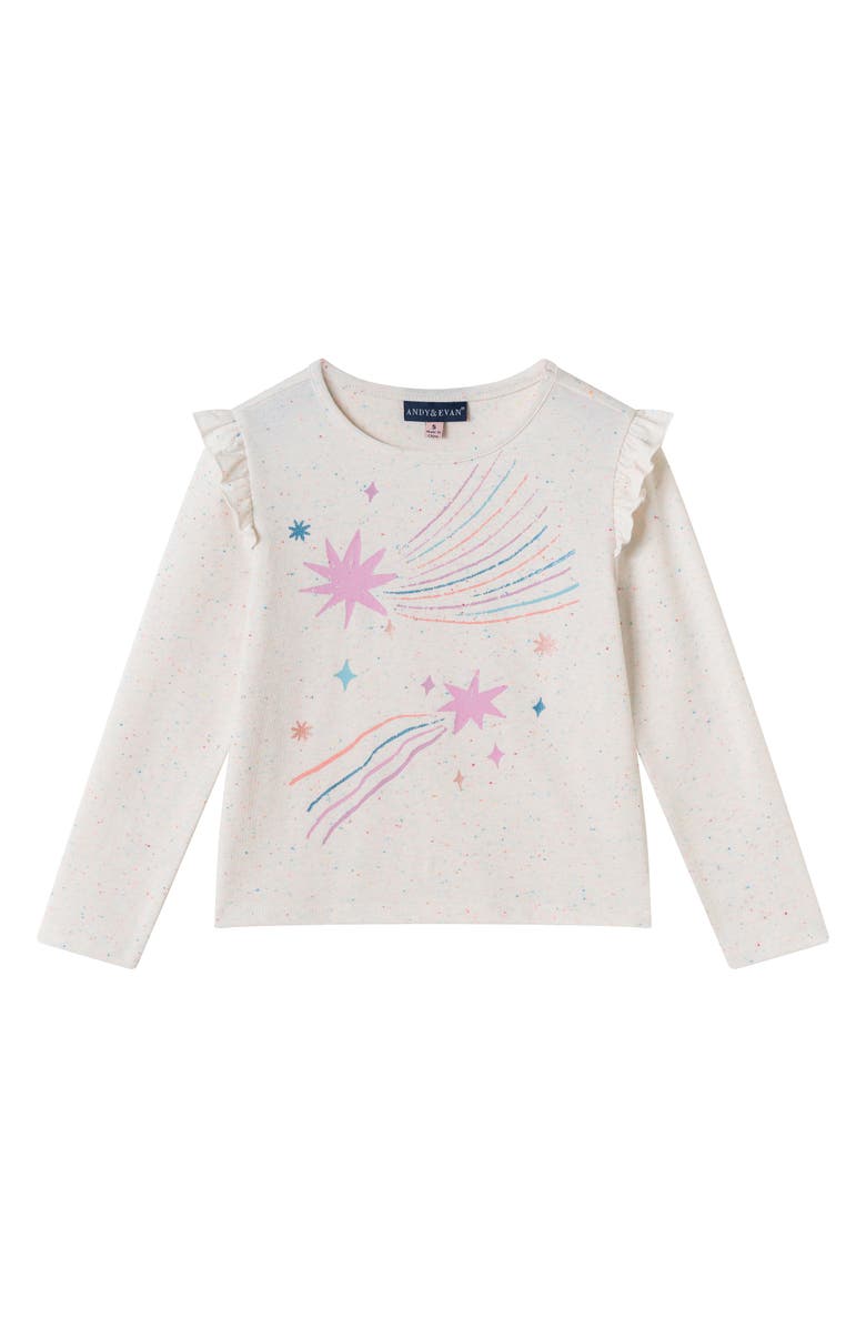 Andy & Evan Kids' Graphic Print Long Sleeve Top, Main, color, Beige