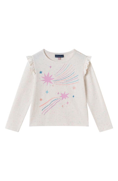 Kids' Graphic Print Long Sleeve Top (Toddler & Little Girl)