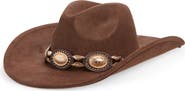 Tasha Western Cowboy Hat with Concho Leather Band