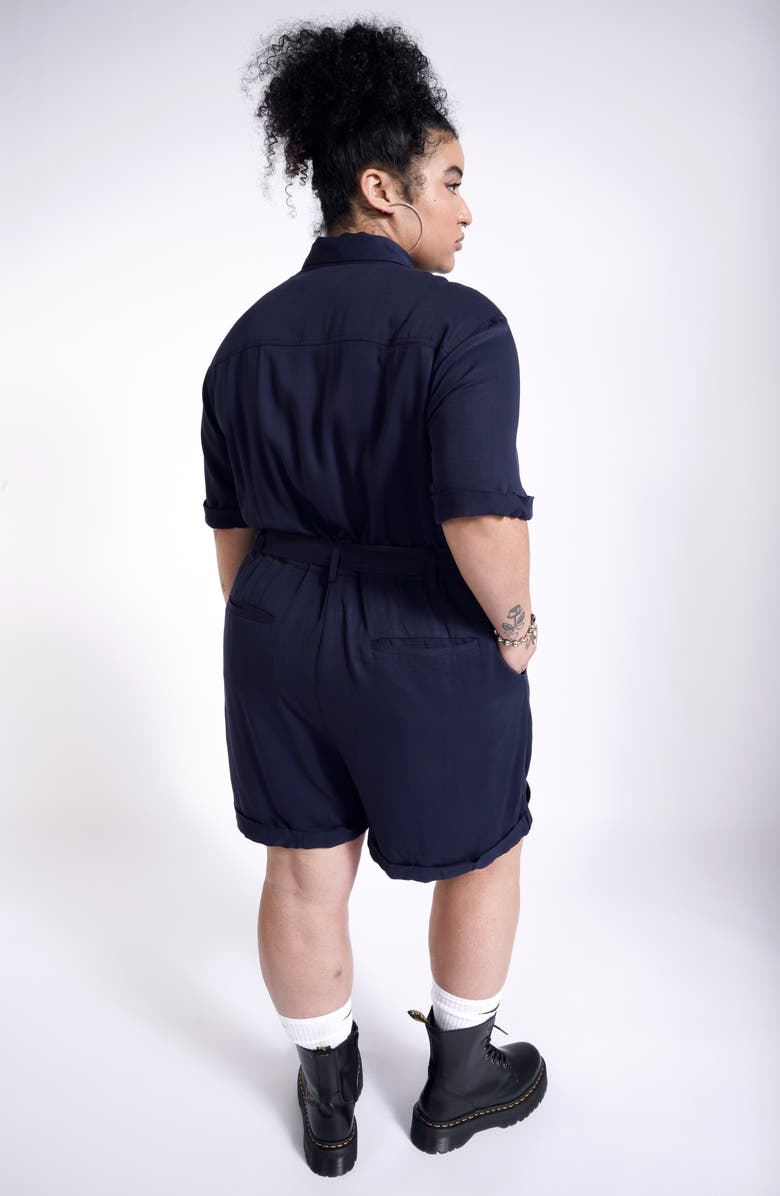 BP. + Wildfang Short Sleeve Romper with Removable Belt, Alternate, color,