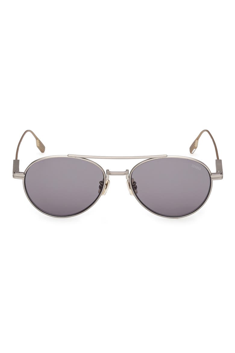 55mm Pilot Sunglasses, Main, color, MATTE SATIN PALLADIUM