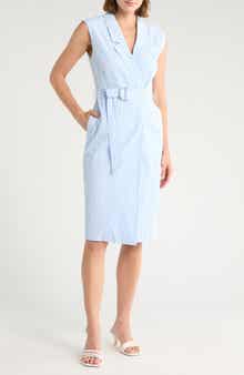 BOSS Drupe Belted Wrap Dress